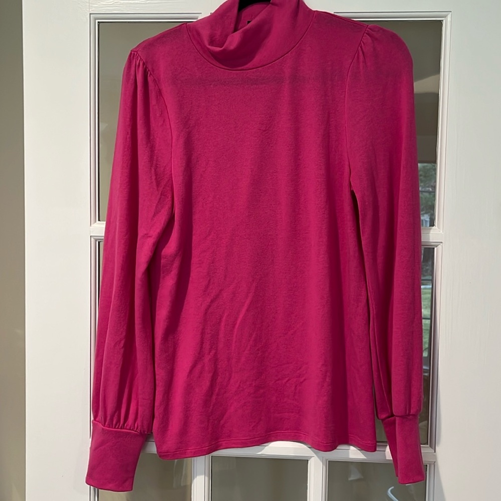 J Crew  FormKnit Puff Sleeve Turtleneck